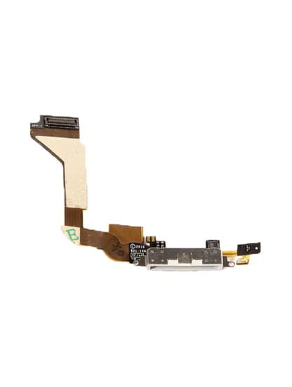 Charging Port Cable Compatible For iPhone 4 (GSM) (White)