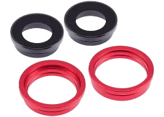Back Camera Lens With Bracket & Bezel Compatible For iPhone 14 / 14 Plus (2 Piece Set) (Aftermarket Plus) (Red)