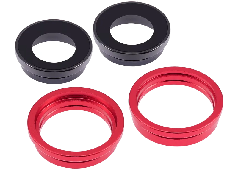 Back Camera Lens With Bracket & Bezel Compatible For iPhone 14 / 14 Plus (2 Piece Set) (Aftermarket Plus) (Red)