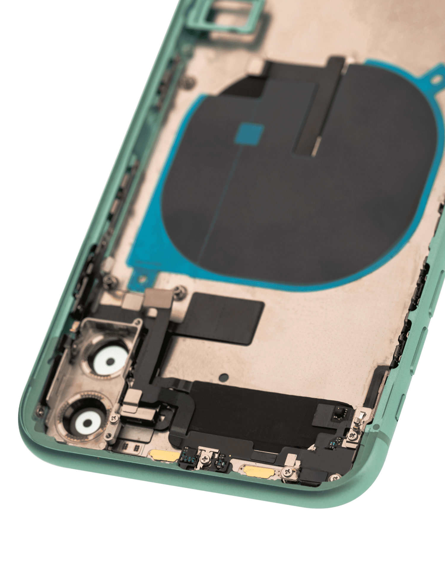 Back Housing W/ Small Components Pre-Installed Compatible For iPhone 11 (Used OEM Pull: Grade C) (Green)