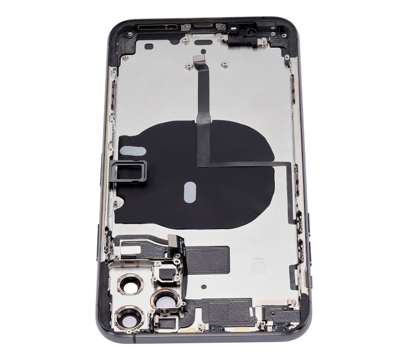 Back Housing W/ Small Components Pre-Installed Compatible For iPhone 11 Pro Max (No Logo) (Aftermarket Plus) (Space Gray)