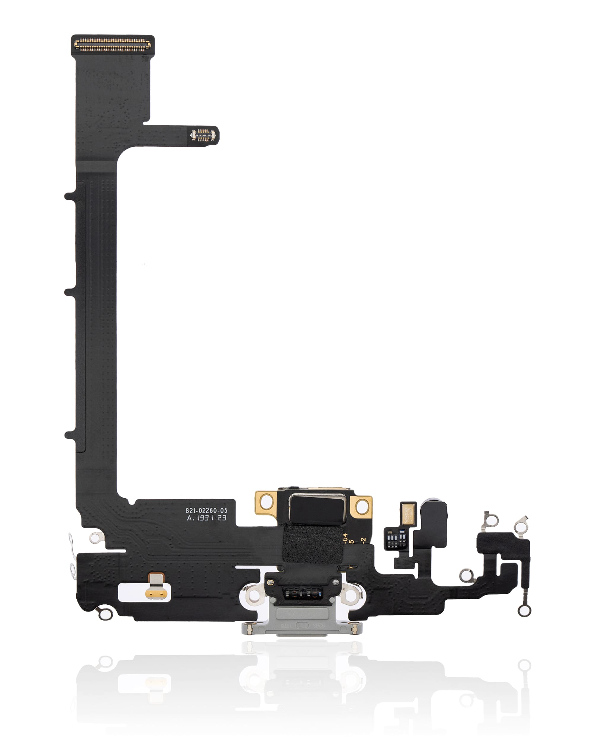 Charging Port Flex Cable With Board Compatible For iPhone 11 Pro Max (Premium) (Silver)