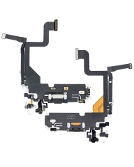 Charging Port Flex Cable Compatible For iPhone 13 Pro (Premium) (Graphite)