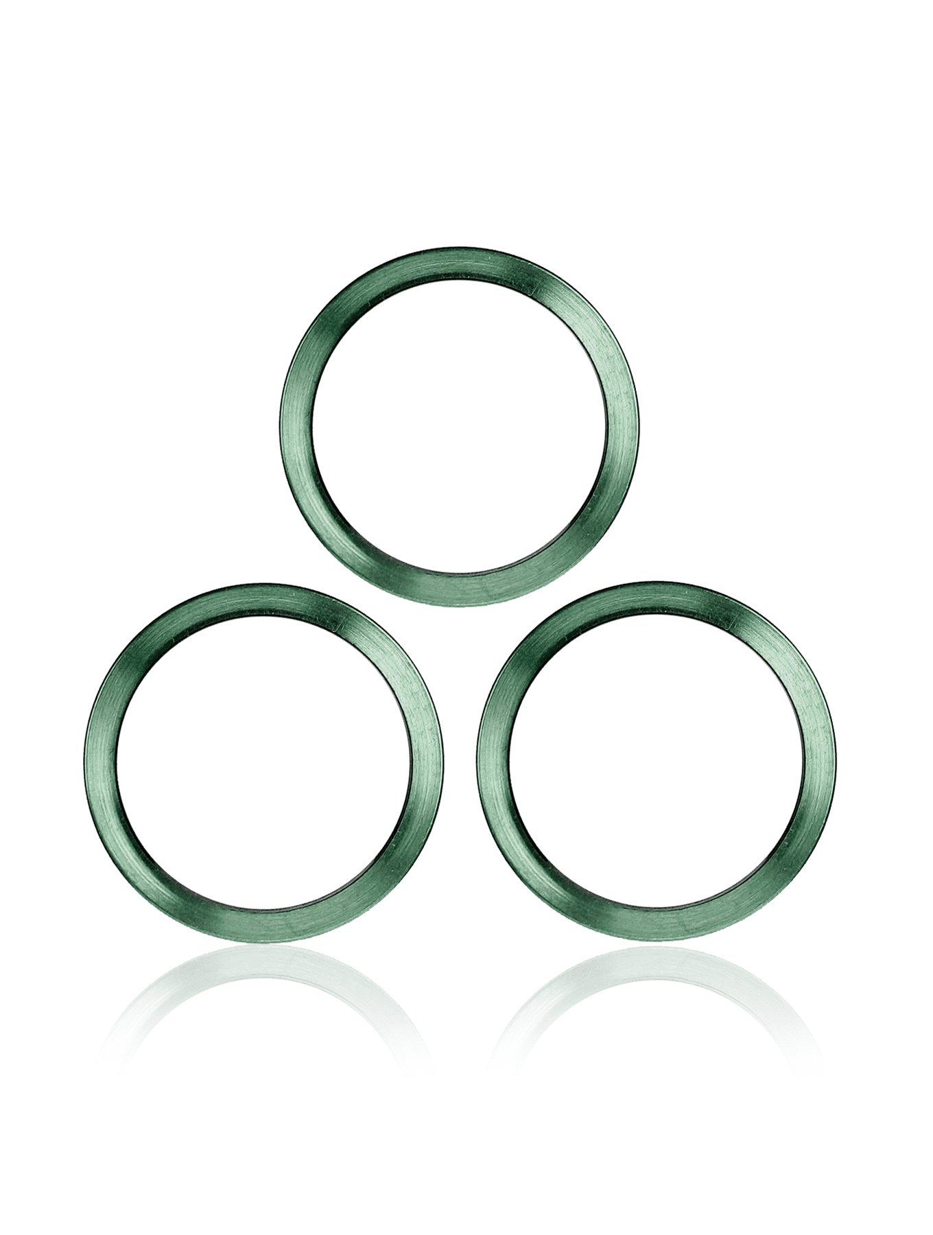 Back Camera Bezel Ring Only Compatible For iPhone 11 Pro / 11 Pro Max (Green) (3 Piece Set) (10 Pack)