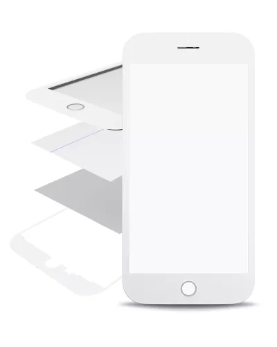 Glass with Frame / OCA / Polarizer Pre-Installed Compatible For iPhone 7 Plus (White)