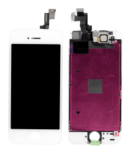 Complete LCD Assembly Compatible For iPhone 5S / SE (2016) (With Front Camera: Prox Sensor & Ear Speaker) (Aftermarket Plus: Tianma) (White)