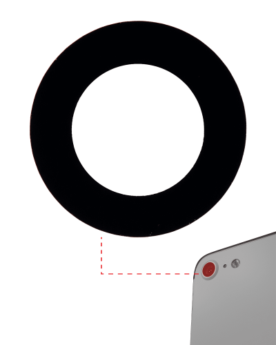 Back Camera Lens With Adhesive (Glass Only) Compatible For iPhone 7 / 8 / SE (2020) / SE (2022) (Aftermarket Plus) (10 Pack)
