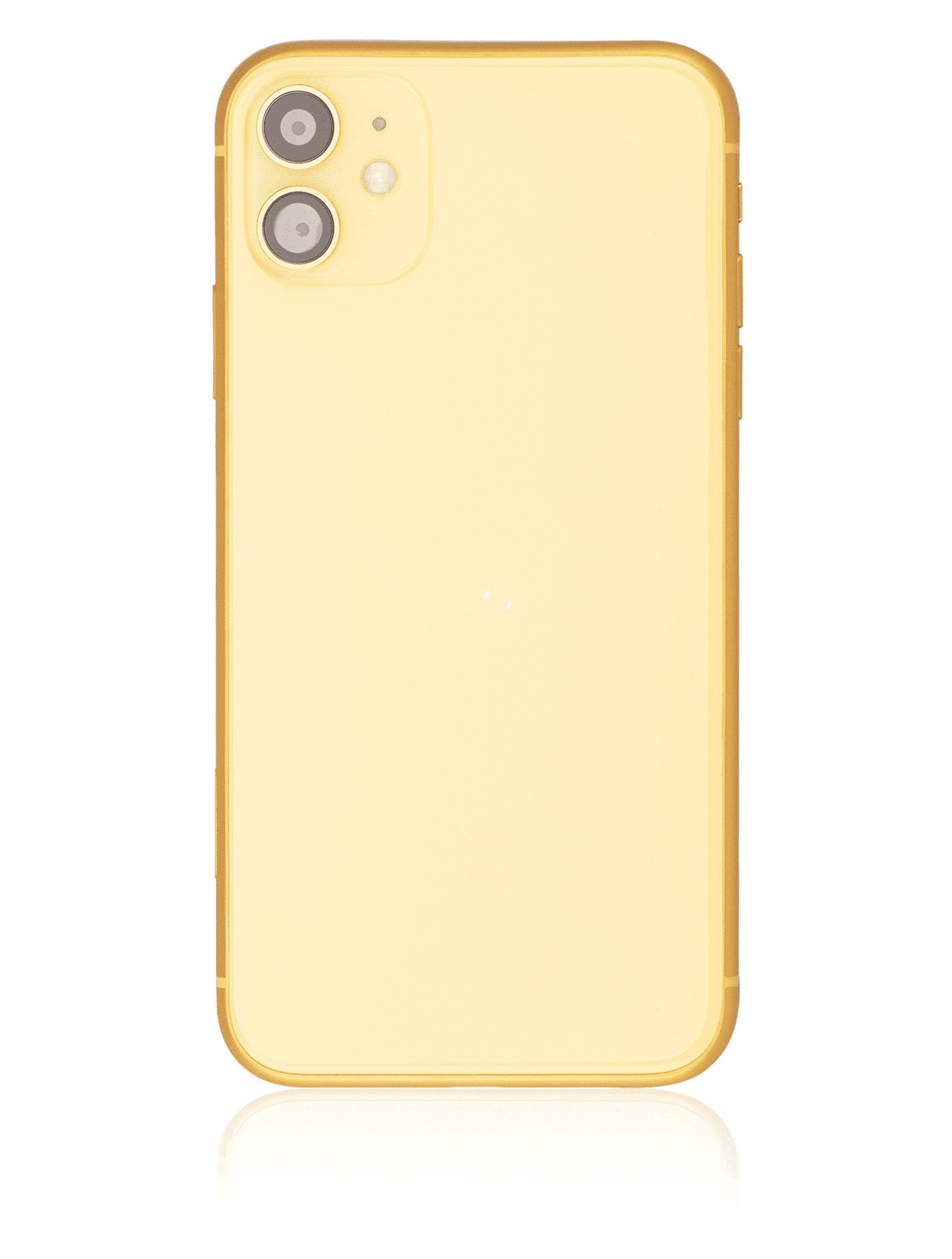 Back Housing W/ Small Components Pre-Installed Compatible For iPhone 11 (Used OEM Pull: Grade A) (Yellow)