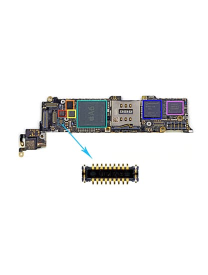Volume Button Flex FPC Connector Compatible For iPhone 5C (J2: 18 Pin)