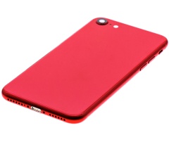 Back Housing W/ Small Components Pre-Installed Compatible For iPhone SE (2020) (Used OEM Pull: Grade C) (Red)