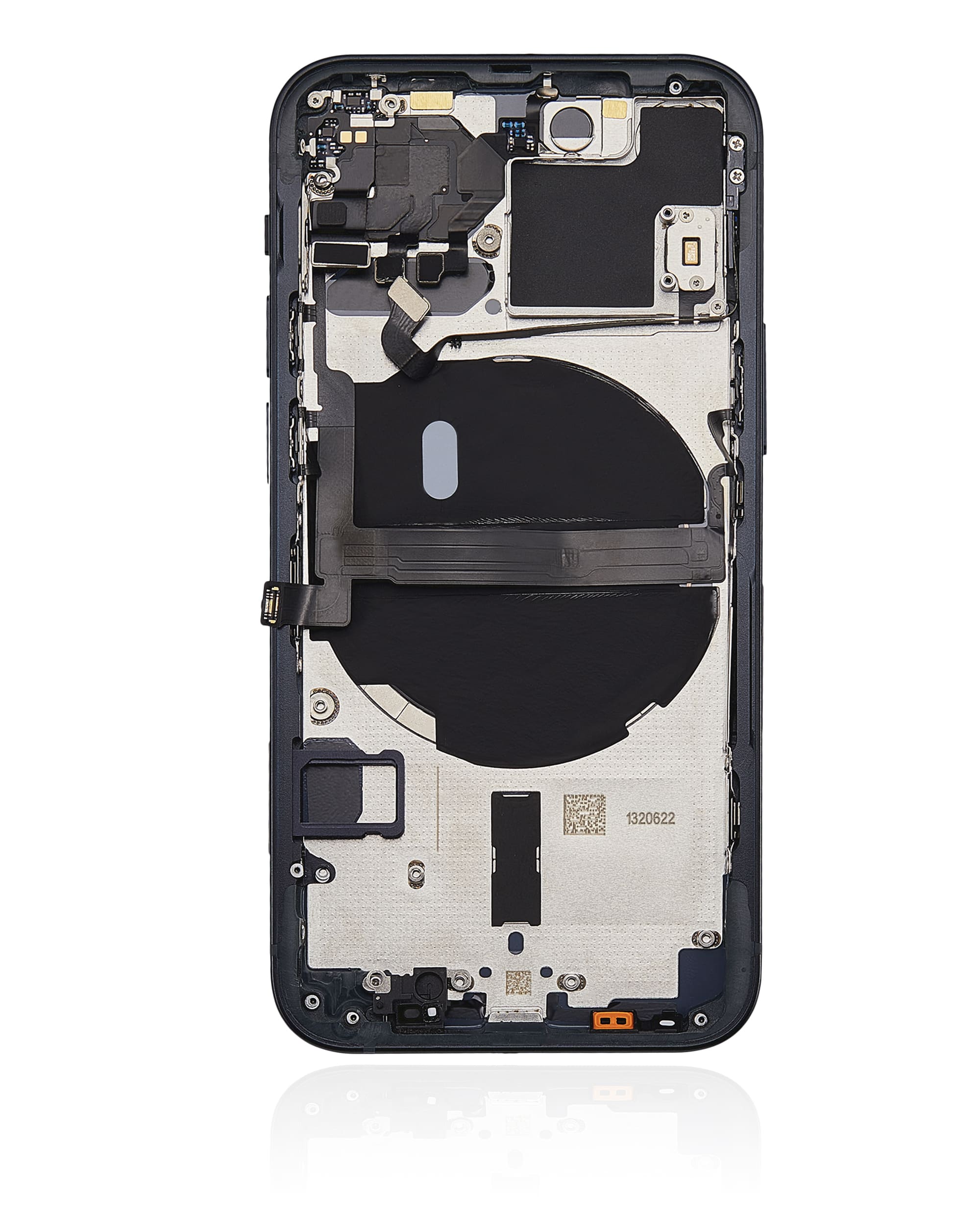 Back Housing W/ Small Components Pre-Installed Compatible For iPhone 13 Mini (US Version) (No Logo) (Aftermarket Plus) (Midnight)