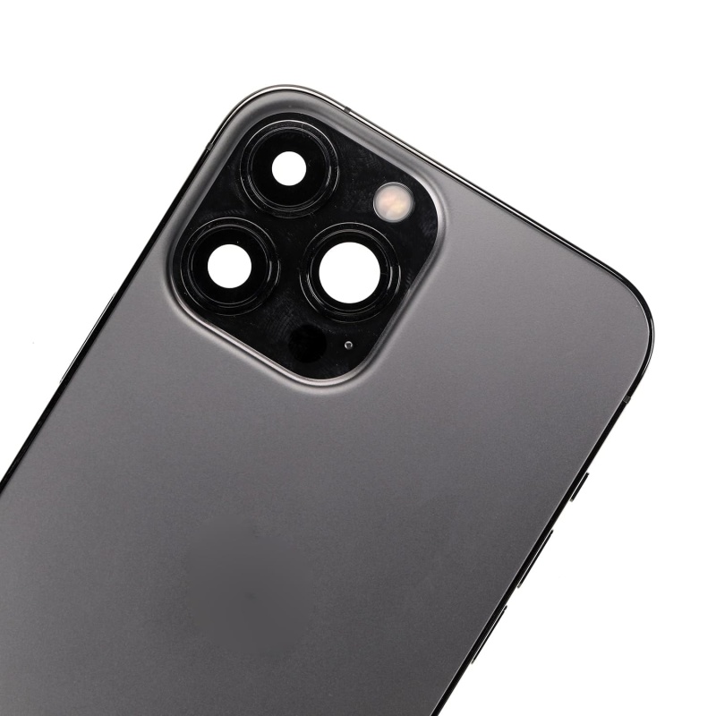 Back Housing W/ Small Components Pre-Installed Compatible For iPhone 13 Pro Max (US Version) (Used OEM Pull: Grade A) (Graphite)