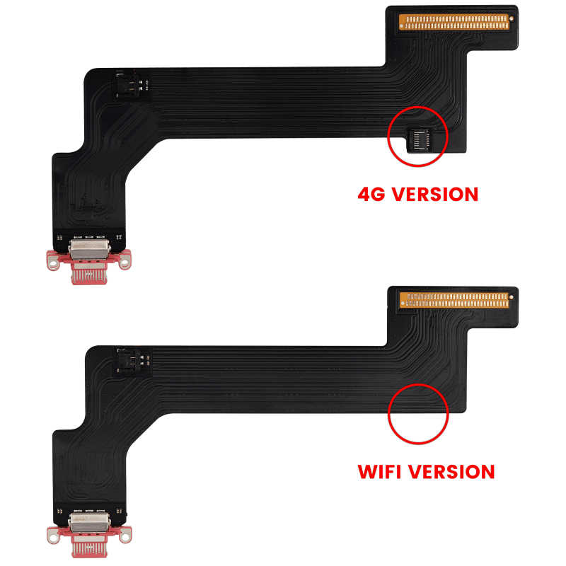 Charging Port Flex Cable Compatible For iPad 10 (2022) (4G Version) (Aftermarket Plus) (Pink)