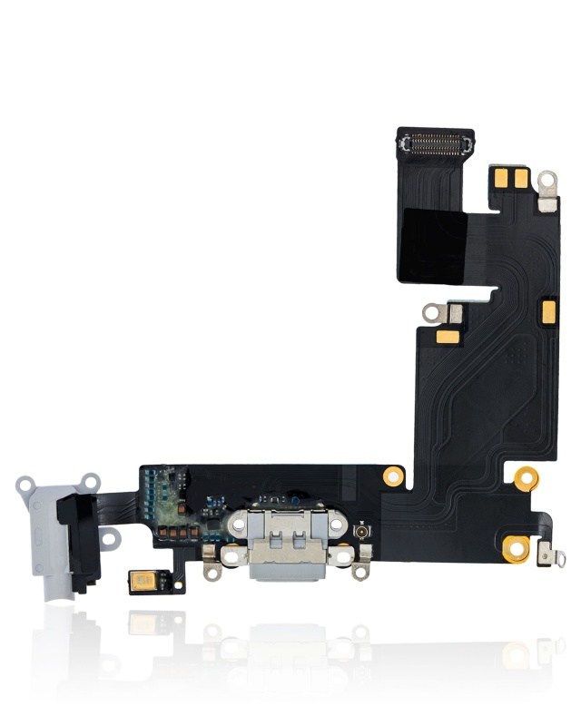 Charging Port Flex Cable Compatible For iPhone 6 Plus (Aftermarket) (Silver)