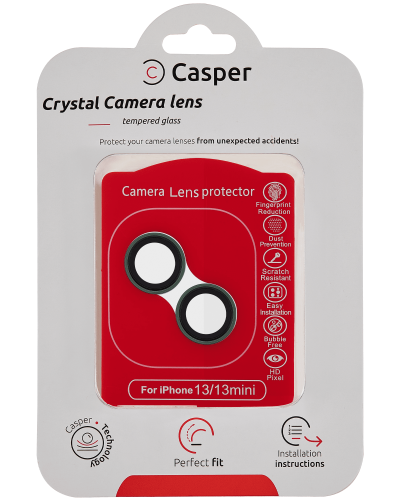 Casper Camera Lens Protector Compatible For iPhone 13 / 13 Mini (Alpine Green) (Clear)
