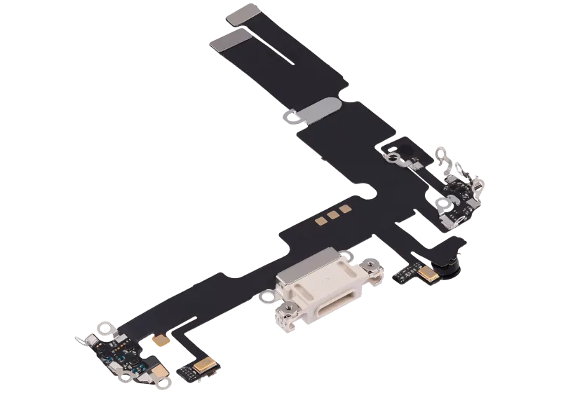 Charging Port Flex Cable Compatible For iPhone 14 Plus (Aftermarket Plus) (Starlight)