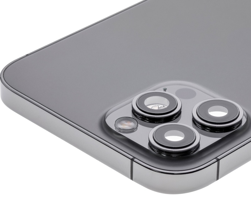 Back Housing W/ Small Components Pre-Installed Compatible For iPhone 12 Pro Max (US Version) (Used OEM Pull: Grade C) (Graphite)