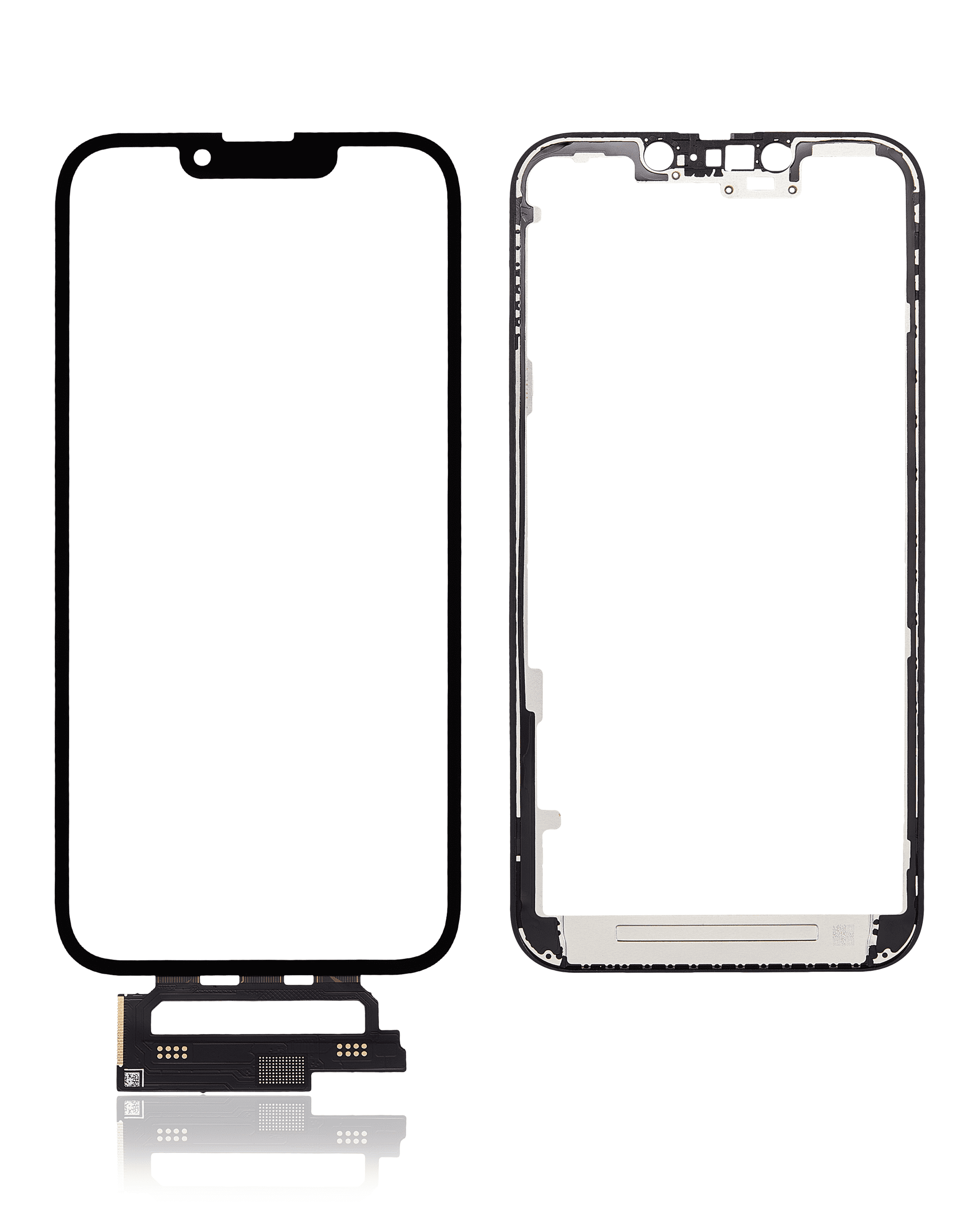 4 in 1 With Frame Included (Front Glass + OCA + Short Touch + OCA Pre-Installed) Compatible For iPhone 13 (OCA Master)
