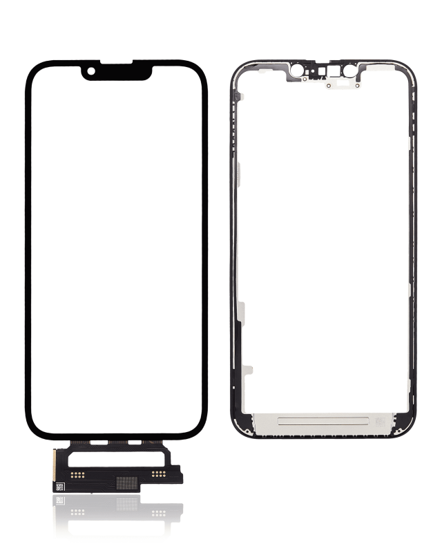 4 in 1 With Frame Included (Front Glass + OCA + Short Touch + OCA Pre-Installed) Compatible For iPhone 13 (OCA Master)