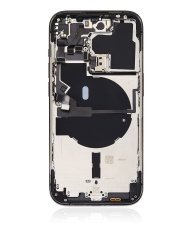 Back Housing W/ Small Pre-Installed Compatible For iPhone 14 Pro (U.S Version) (Used OEM Pull: Grade A) (Space Black)