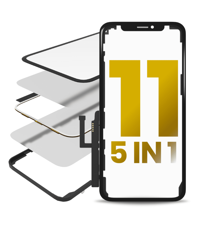 5 in 1 (Front Glass + OCA + Frame + Digitizer + OCA Pre-Installed) Compatible For iPhone 11 (OCA Master)