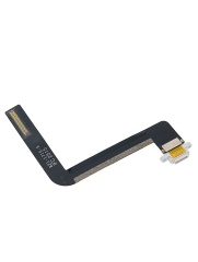 Charging Port Flex Cable Compatible For iPad Air 1 / iPad 5 (2017) / iPad 6 (2018) (Soldering Required) (Premium) (White)