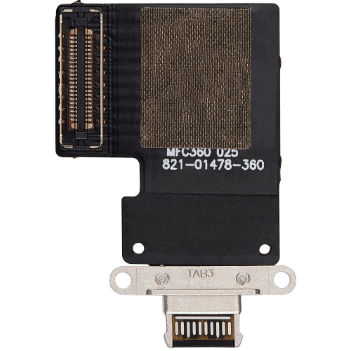 Charging Port Flex Cable Compatible For iPad Pro 12.9" 3rd Gen (2018) / 4th Gen (2020) / iPad Pro 11" 1st Gen (2018) / Pro 11" 2nd Gen (2020) (Aftermarket Plus) (Black)