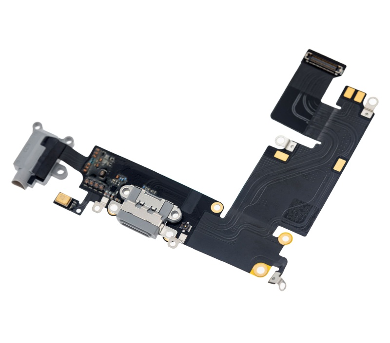 Charging Port Flex Cable Compatible For iPhone 6 Plus (Premium) (Space Gray)