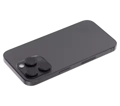 Back Housing W/ Small Pre-Installed Compatible For iPhone 14 Pro (U.S Version) (Used OEM Pull: Grade C) (Space Black)
