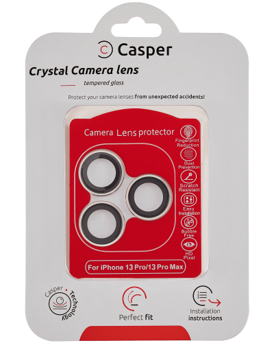 Casper Camera Lens Protector Compatible For iPhone 13 Pro / 13 Pro Max (Gold) (Clear)