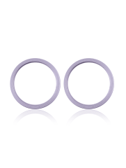 Back Camera Bezel Ring Only Compatible For iPhone 11 / 12 / 12 Mini (Purple) (2 Piece Set) (10 Pack)