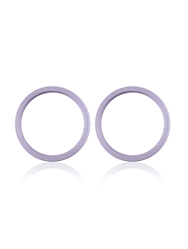 Back Camera Bezel Ring Only Compatible For iPhone 11 / 12 / 12 Mini (Purple) (2 Piece Set) (10 Pack)