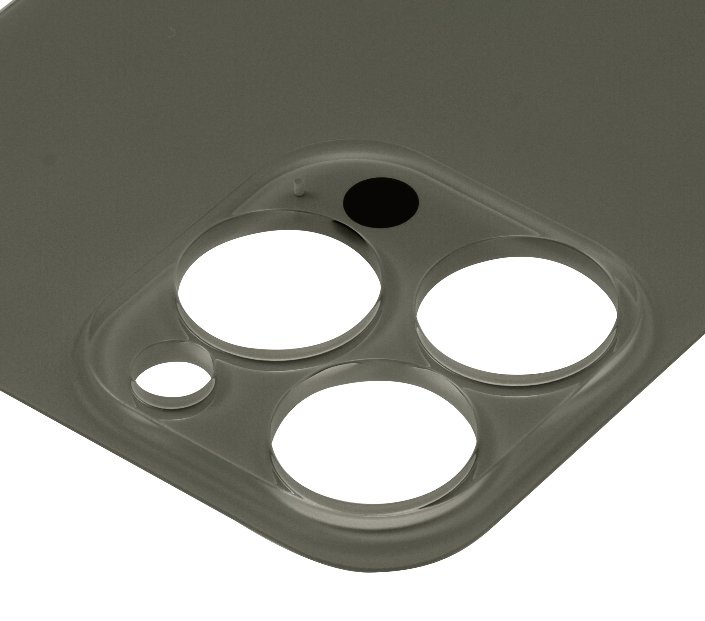 Back Glass With 3M Adhesive Compatible For iPhone 13 Pro (No Logo / Large Camera Hole) (Graphite)