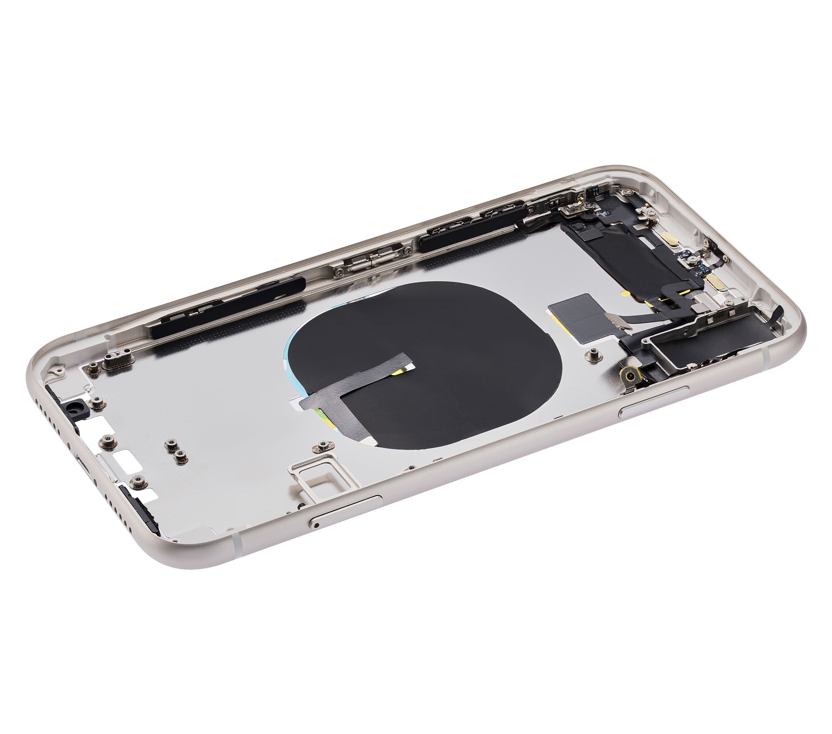 Back Housing W/ Small Components Pre-Installed (Without Back Cover) Compatible For iPhone 11 (White)