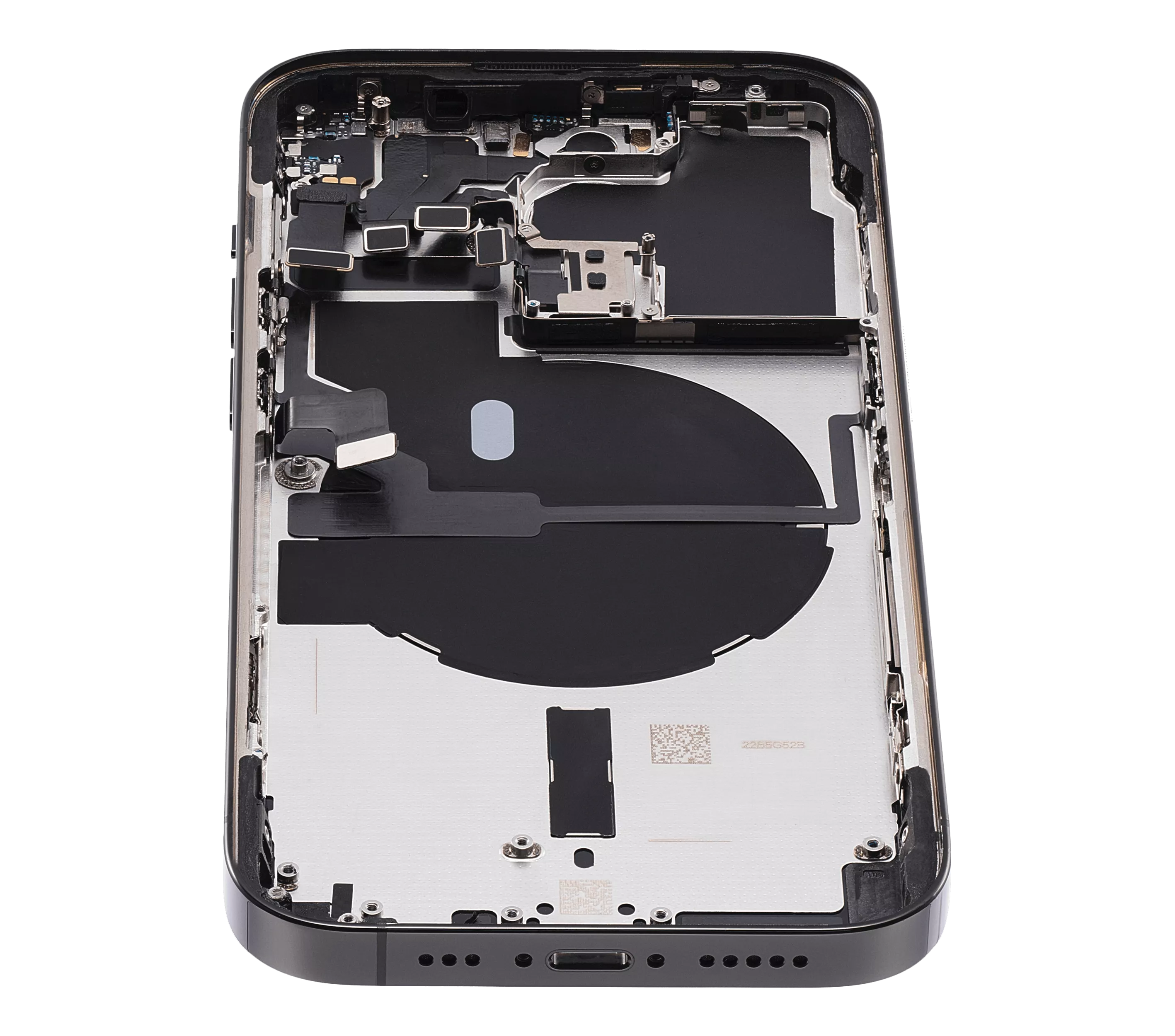 Back Housing W/ Small Pre-Installed Compatible For iPhone 14 Pro (U.S Version) (Used OEM Pull: Grade C) (Space Black)