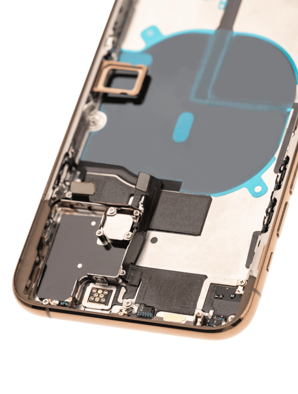 Back Housing W/ Small Components Pre-Installed Compatible For iPhone 11 Pro (Used OEM Pull: Grade A) (Matte Gold)