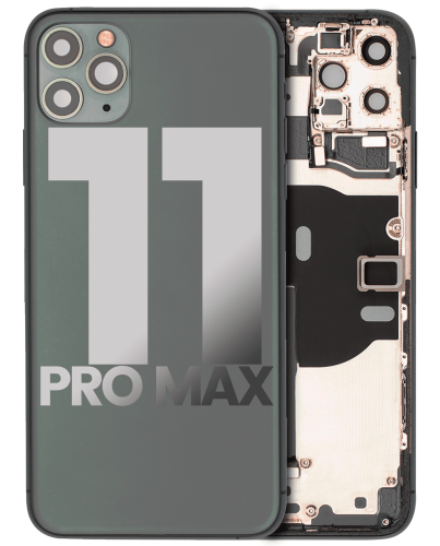 Back Housing W/ Small Components Pre-Installed Compatible For iPhone 11 Pro Max (Used OEM Pull: Grade A) (Midnight Green)