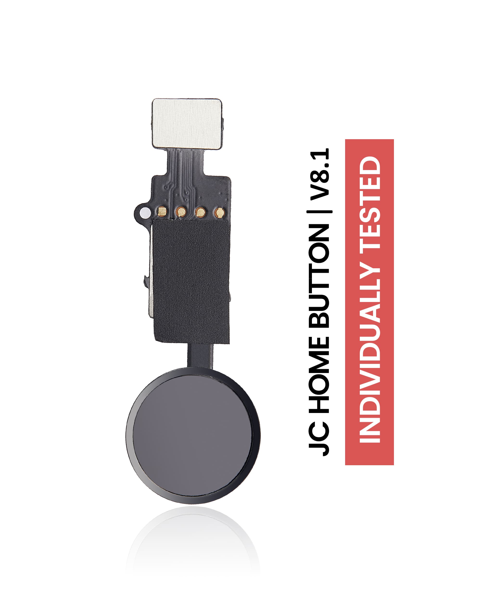 Home Button Solution Compatible For iPhone 7 / 7 Plus / 8 / 8 Plus / SE (2020) / SE (2022) (Jet / Matte Black) (Version 8.1 / JC / Individually Tested For Functionality)