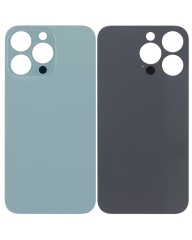 Back Glass With 3M Adhesive Compatible For iPhone 13 Pro (No Logo / Large Camera Hole) (Sierra Blue)