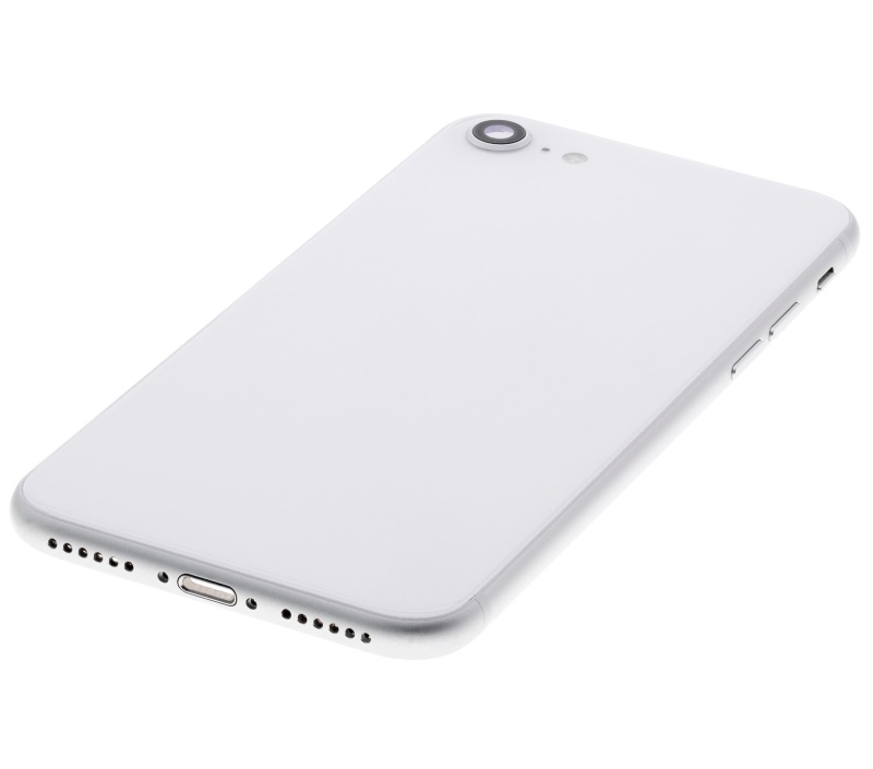 Back Housing W/ Small Components Pre-Installed Compatible For iPhone SE (2020) (Used OEM Pull: Grade C) (White)