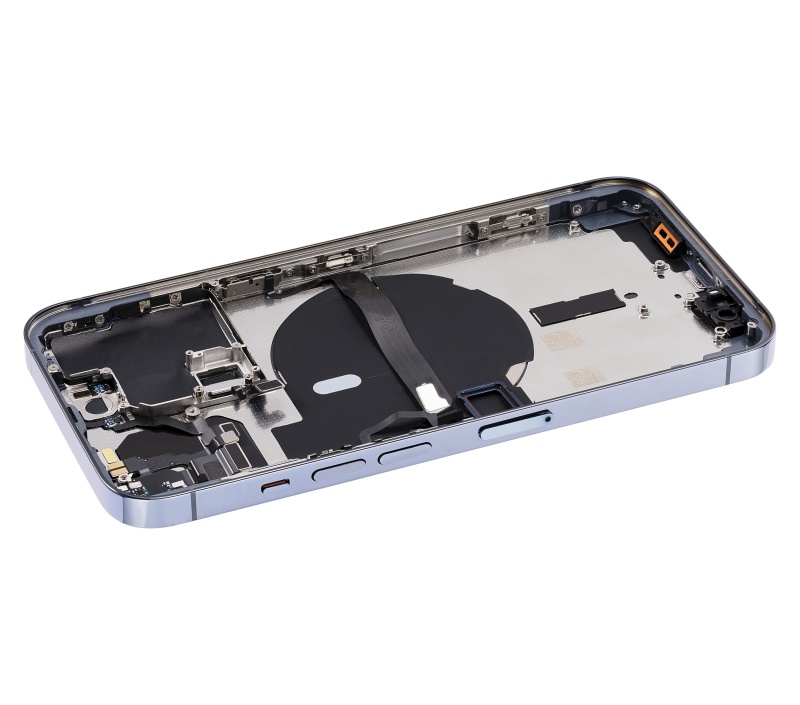 Back Housing W/ Small Components Pre-Installed Compatible For iPhone 13 Pro (No Logo) (Aftermarket Plus) (International Version) (Sierra Blue)