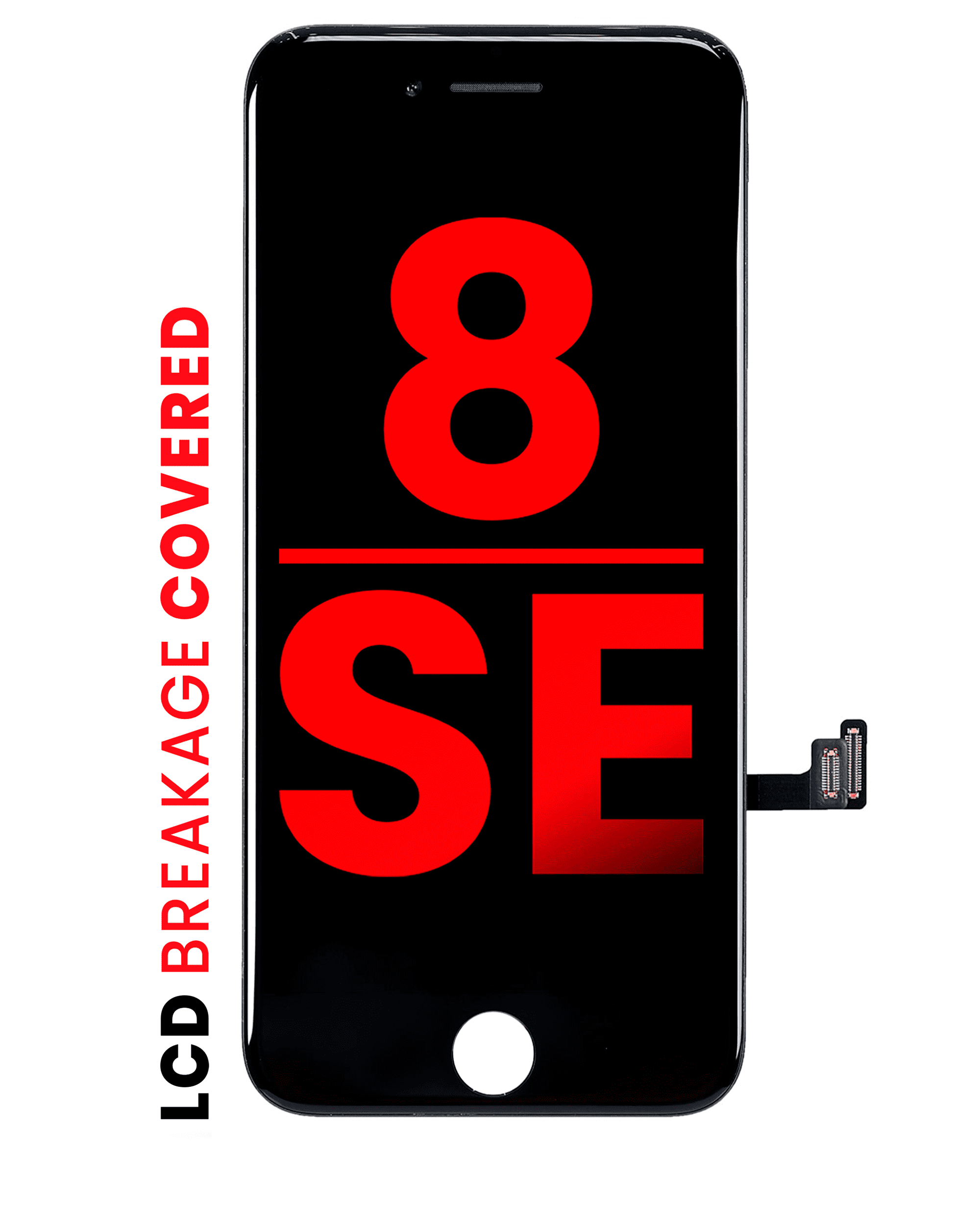 LCD Assembly With Steel Plate Compatible For iPhone 8 / SE (2020 / 2022) (Aftermarket Pro: XO7 Incell) (Black)