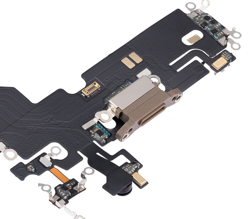 Charging Port Flex Cable Compatible For iPhone 13 Pro (Aftermarket Plus) (Gold)