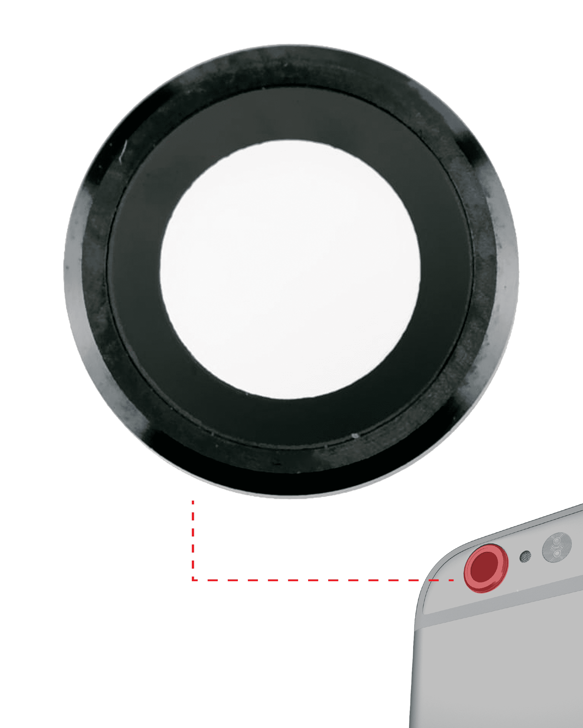Back Camera Lens Compatible For iPhone 6 Plus / 6S Plus (Space Gray) (10 Pack) (Real Sapphire l Premium)