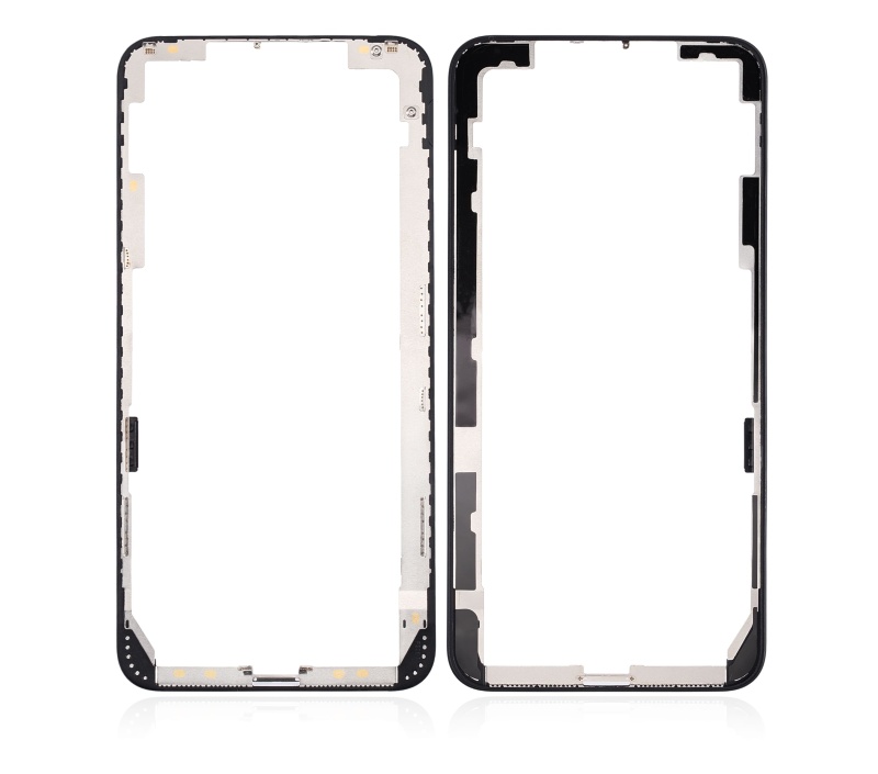 3 in 1 (Front Glass + Frame + OCA Pre-Installed) Compatible For iPhone 8 Plus (Black) (2 Pack) (OCA Master)