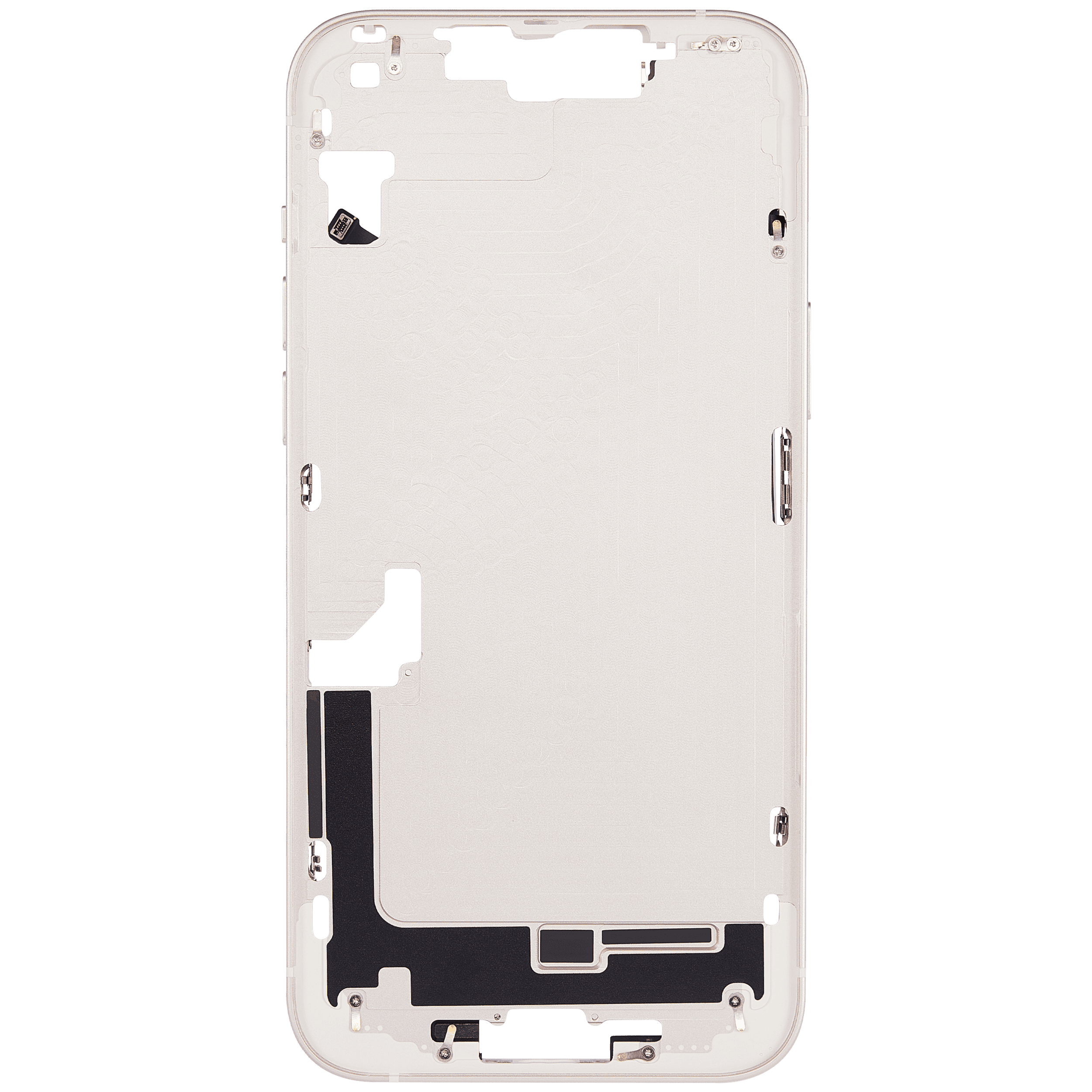 Mid-Frame Housing With Power And Volume Button Compatible For iPhone 14 Plus (US Version) (Aftermarket Plus) (Starlight)