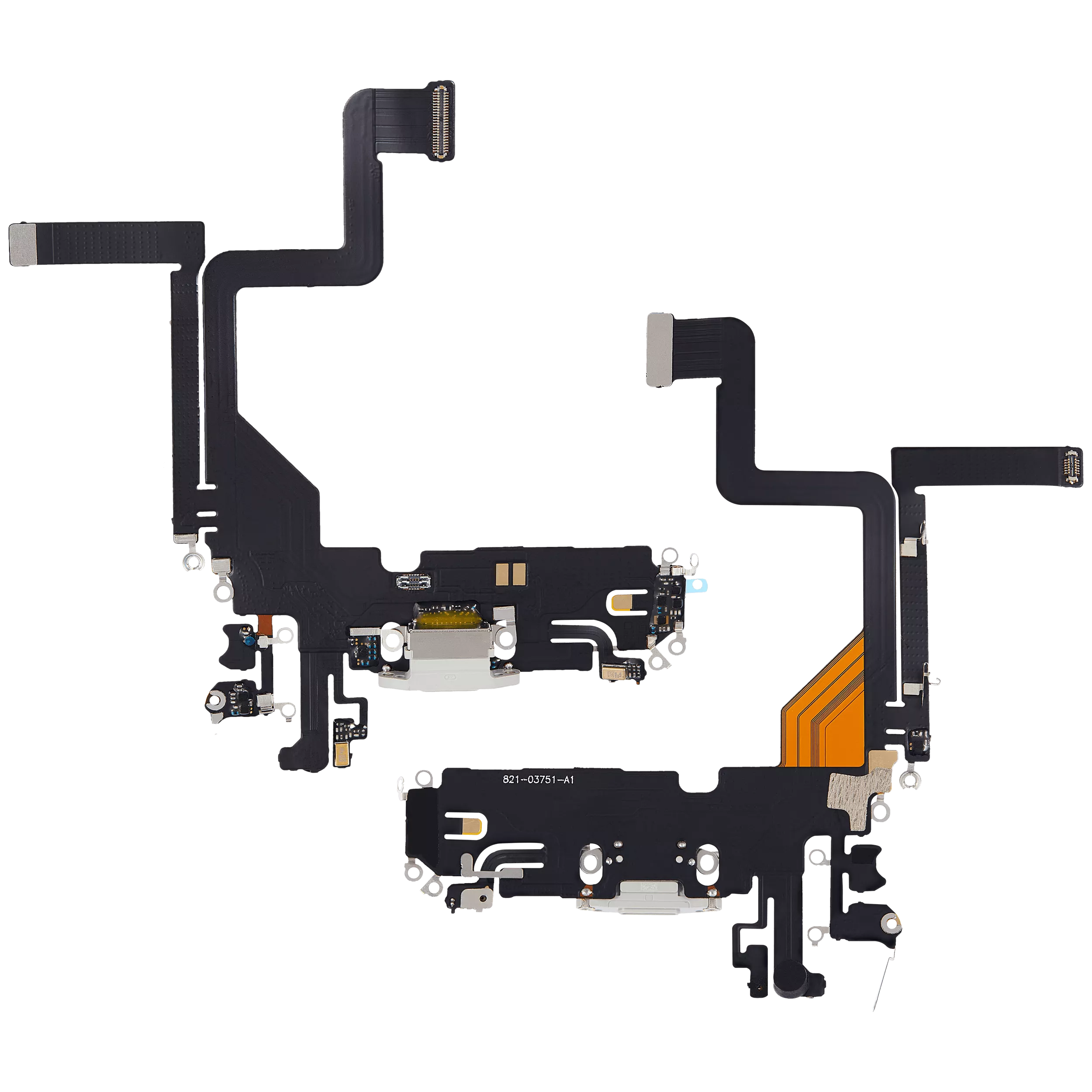 Charging Port Flex Cable Compatible For iPhone 14 Pro (Aftermarket Plus) (Silver)