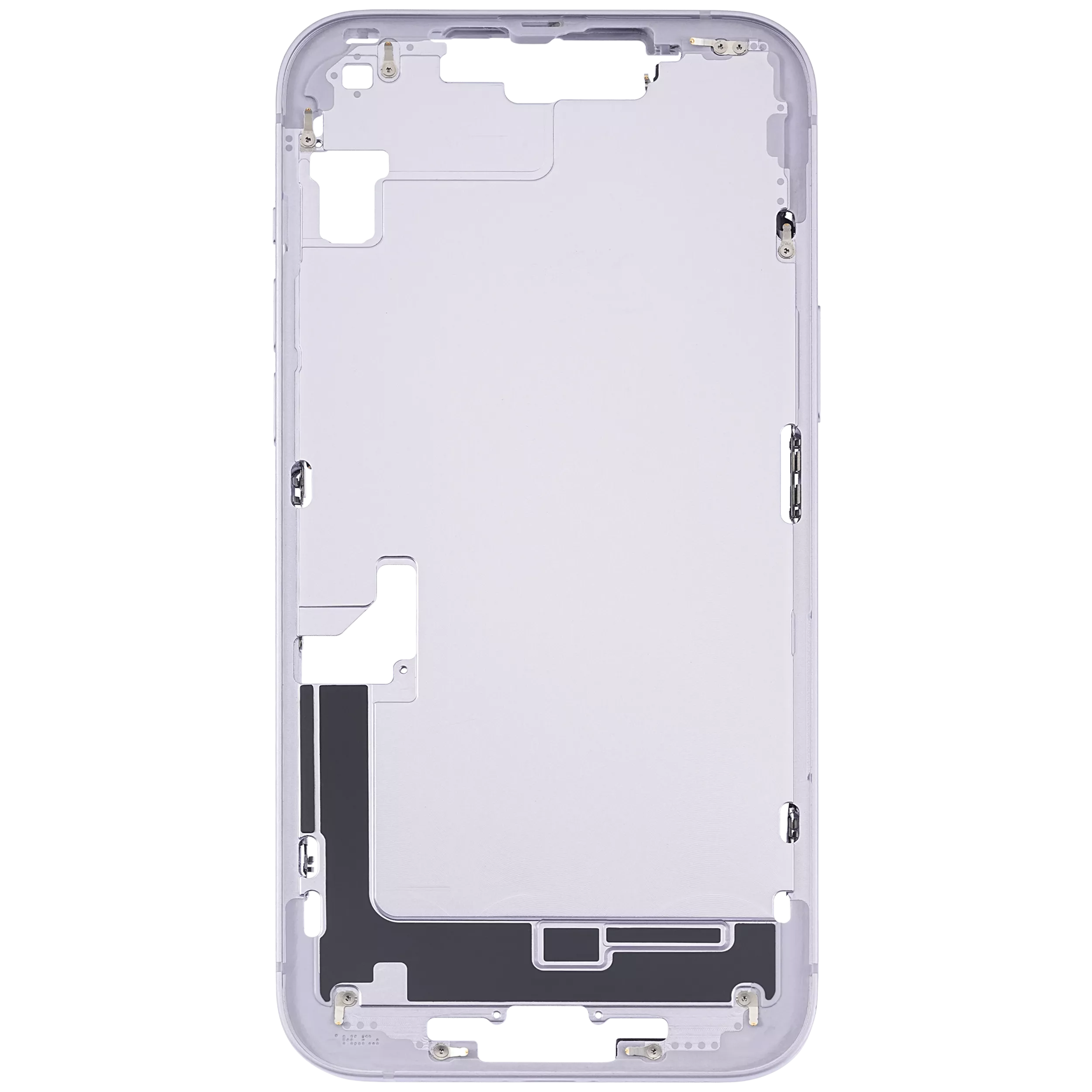 Mid-Frame Housing With Power And Volume Button Compatible For iPhone 14 Plus (US Version) (Used OEM Pull: Grade C) (Purple)
