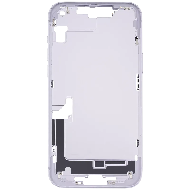 Mid-Frame Housing With Power And Volume Button Compatible For iPhone 14 Plus (US Version) (Used OEM Pull: Grade C) (Purple)