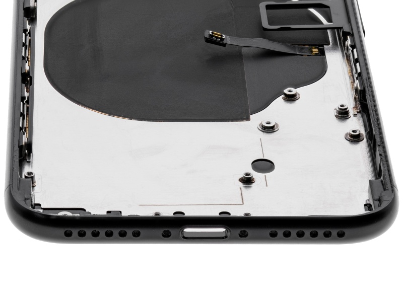 Back Housing W/ Small Components Pre-Installed Compatible For iPhone SE (2020) (Used OEM Pull: Grade C) (Black)